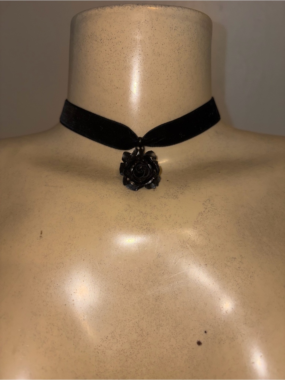 Black Velvet Rose Pendant Choker Necklace - Women Jewelry Sterling Silver